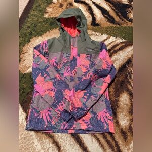 The North Face Kids Raincoat - Green and Pink Floral